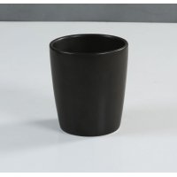 陶器カップ(ブラック)　?13x14.5cm