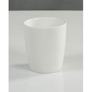 画像: 陶器カップ(ホワイト)　?13x14.5cm